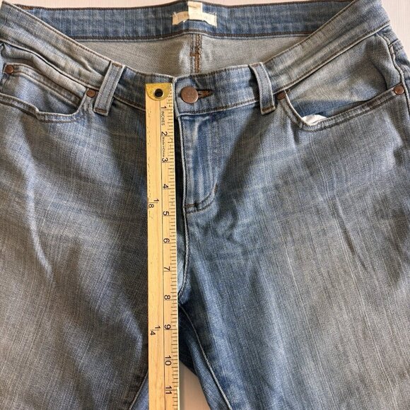 Eileen Fisher Jeans Women's 8P Organic Cotton Straight Blue Denim Stretch $198 - Picture 8 of 8